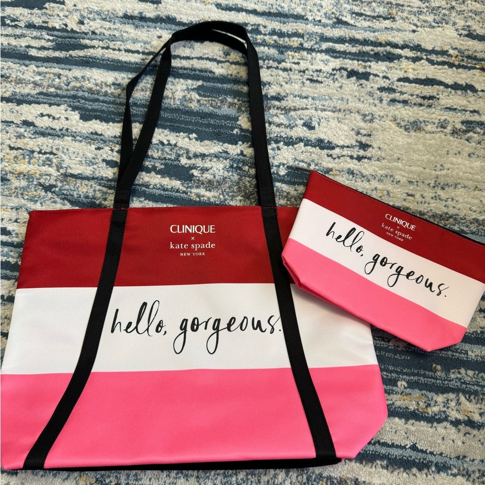 Kate Spade & Clinique Tote and Cosmetics Bag, NWOT